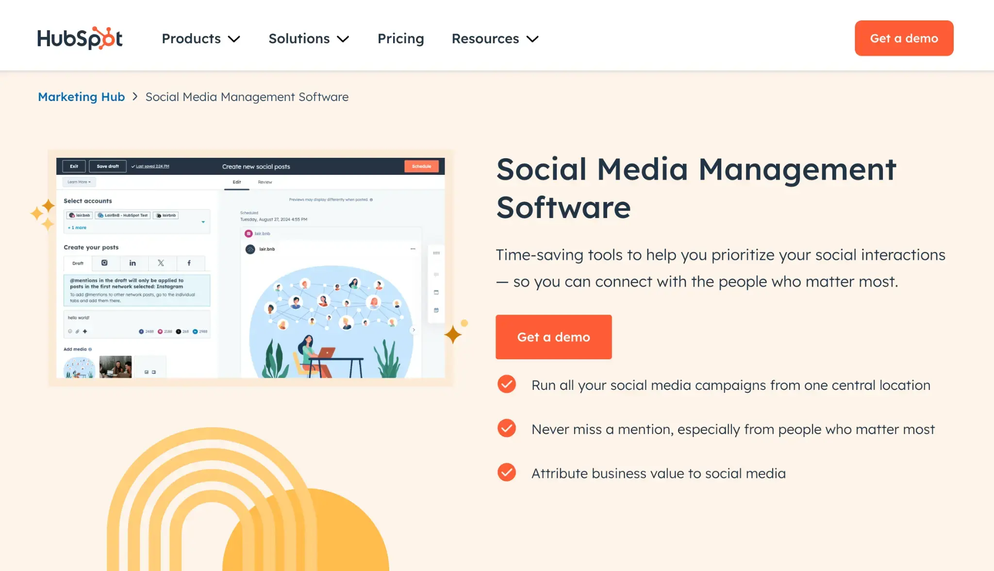Hubspot homepage
