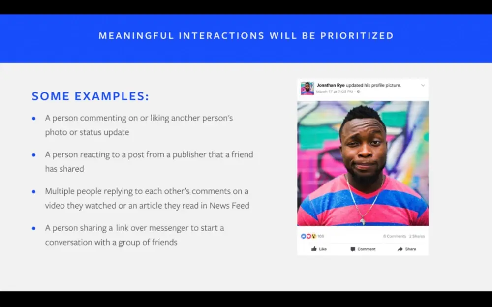 A slide from Facebook