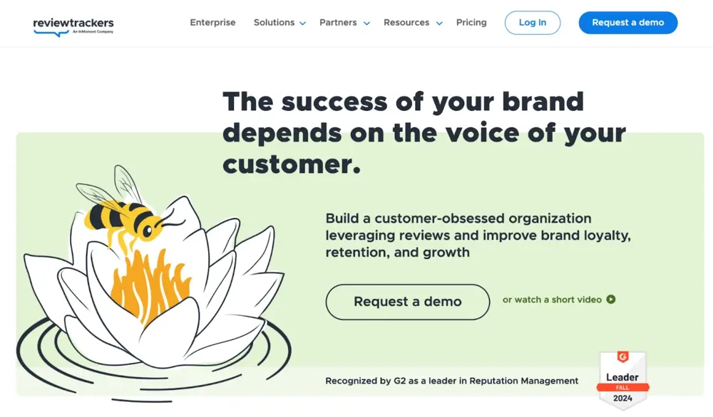 ReviewTrackers homepage