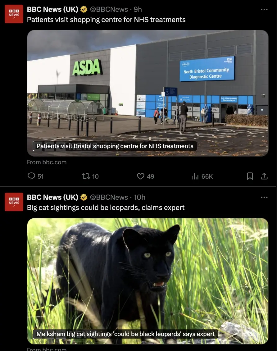 X posts from BBC News (UK)