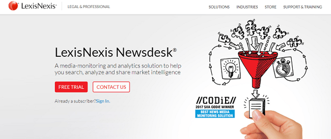 LexisNexis Newsdesk | Media Monitoring - PR Tools
