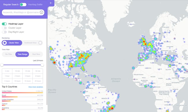 onemilliontweetmap - Twitter analytics tool